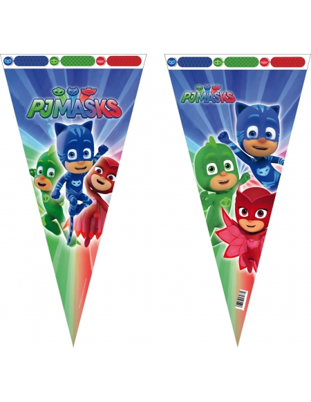 Bolsa Cono Gigante PJ Mask 30x60cm para Fiestas y Cumpleaños