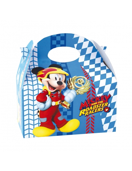 Cajita Mickey Roadster Racers 16x16x11cm para Fiestas y Cumpleaños