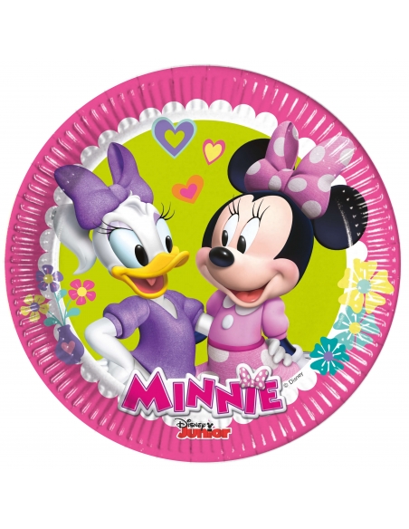 Platos Minnie Happy Helpers de 20cm para Fiestas y Cumpleaños