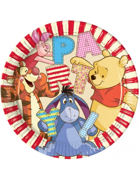 Platos Winnie the Pooh de 23cm para Fiestas y Cumpleaños