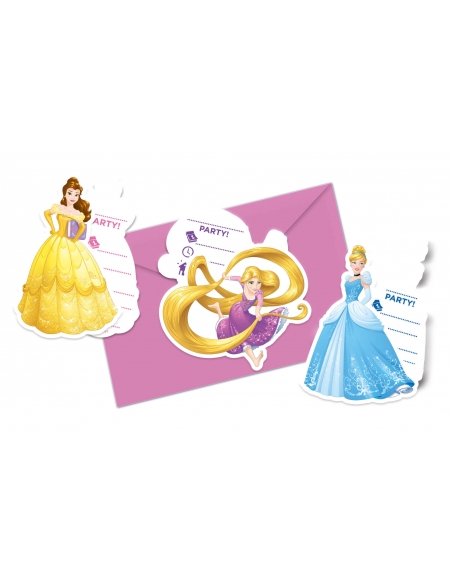 Invitaciones Princess Heartstrong con Sobre para Cumpleaños