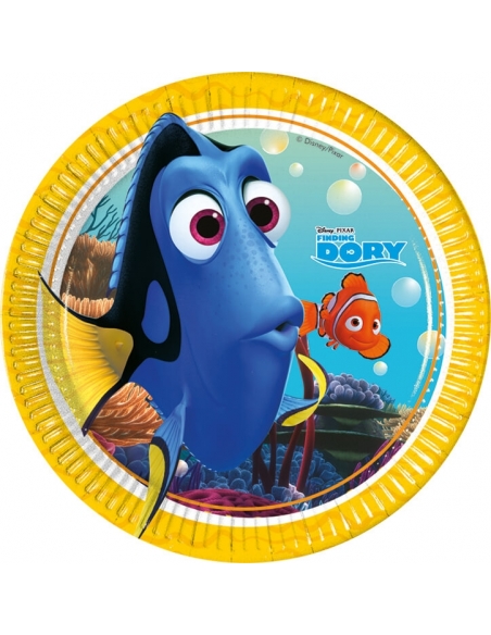 Platos Buscando a Dory de 20cm para Fiestas y Cumpleaños