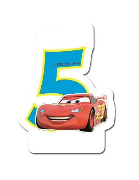 Velas Cars Numero 5 para Fiestas y Cumpleaños