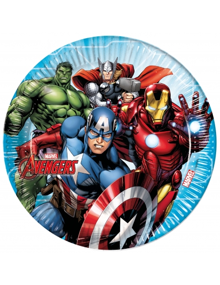 Platos Mighty Avengers de 23cm para Fiestas y Cumpleaños