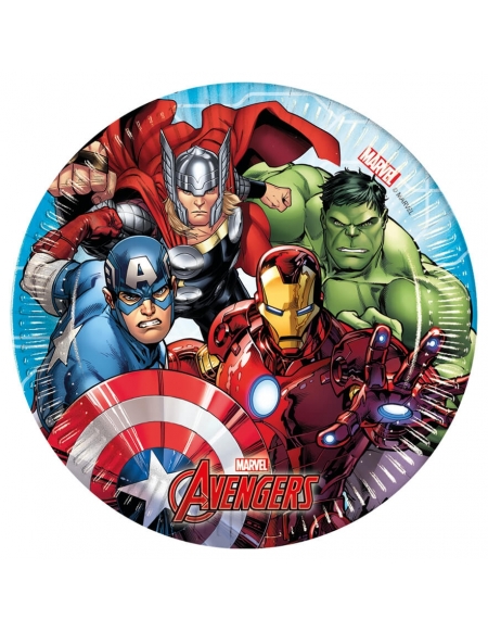 Platos Mighty Avengers de 20cm para Fiestas y Cumpleaños