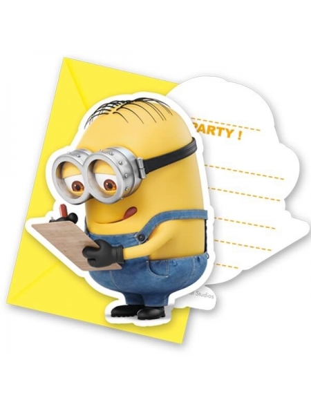 Invitaciones Lovely Minions con Sobre para Fiestas y Cumpleaños