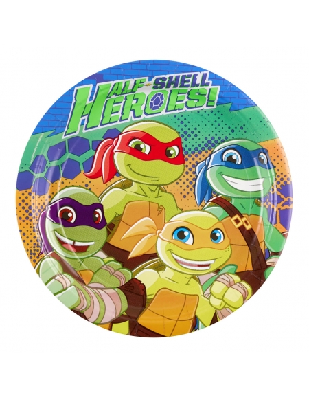 Platos TMNT Half Shell Heroes de 23cm para Fiestas y Cumpleaños