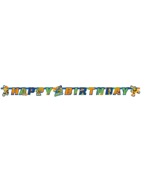 Guirnalda TMNT Half Shell Heroes Happy Birthday de 180x15cm de Fiestas