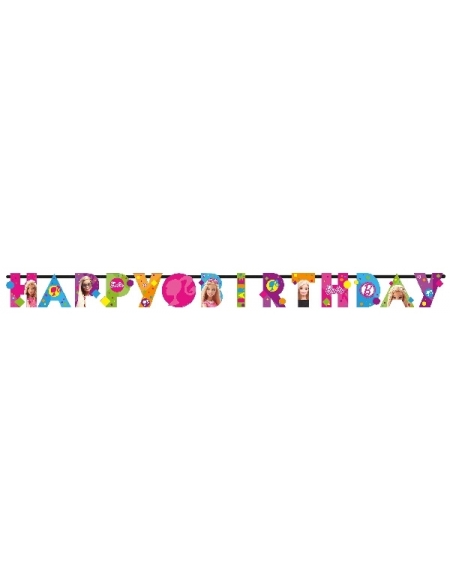 Guirnalda Barbie Sparkle Happy Birthday de 180x15cm para Cumpleaños