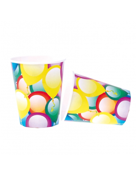 Vasos Globos 220ml para Fiestas y Cumpleaños