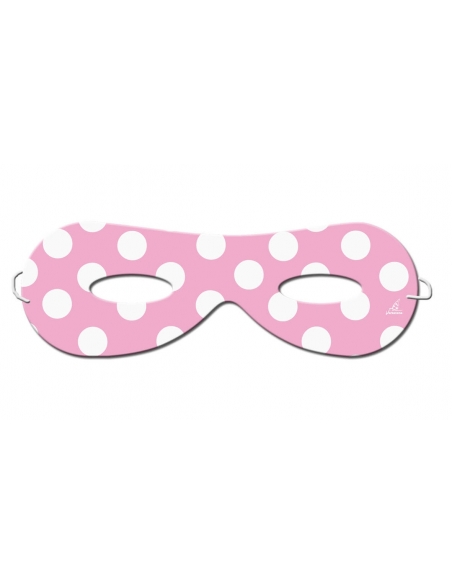 Antifaces Lunares Rosa para Fiestas y Cumpleaños