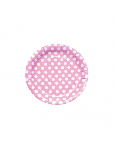 Platos Lunares Rosa 23cm para Fiestas y Cumpleaños