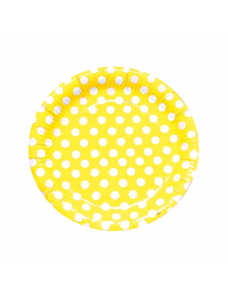 Platos Lunares Amarillo 23cm para Fiestas y Cumpleaños