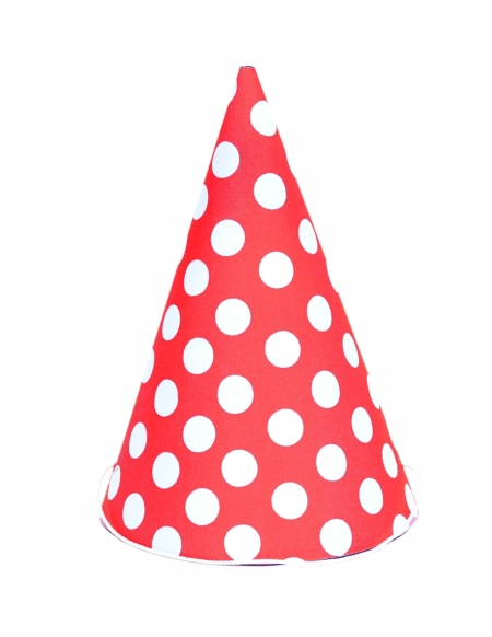 Sombreros Lunares Rojo para Fiestas y Cumpleaños