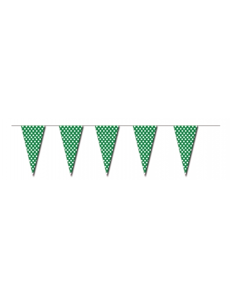 Banderin Lunares Verde para Fiestas y Cumpleaños