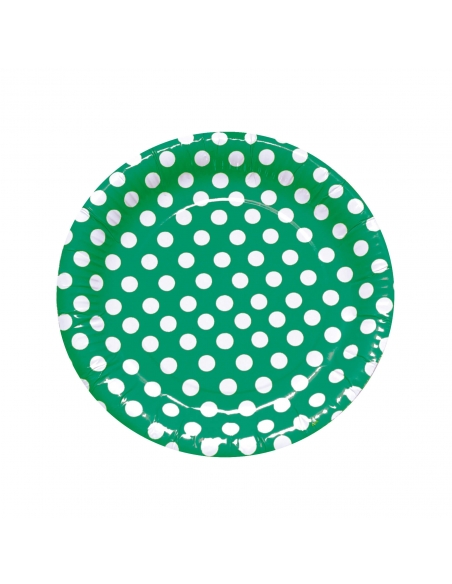 Platos Lunares Verde 23cm para Fiestas y Cumpleaños