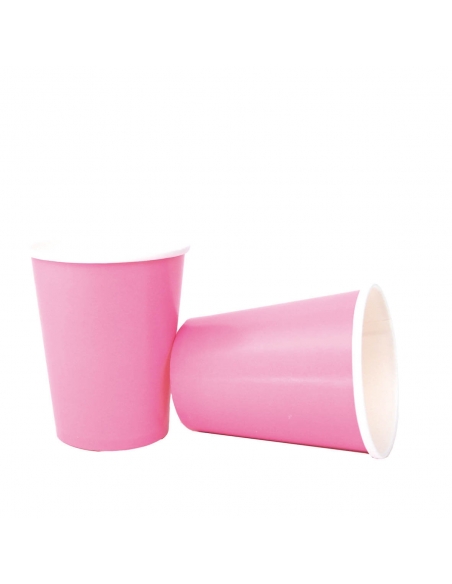 Vasos Rosa 220ml para Fiestas y Cumpleaños