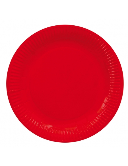 Platos Rojo 23cm para Fiestas y Cumpleaños