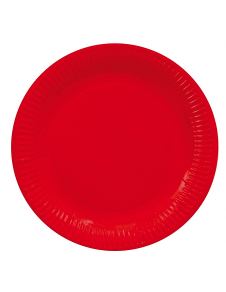 Platos Rojo 23cm para Fiestas y Cumpleaños
