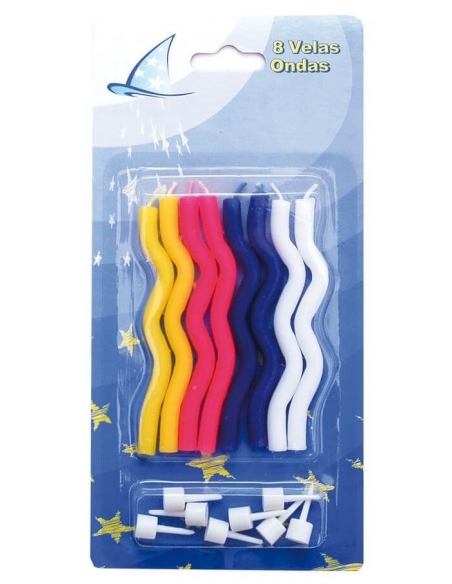 Velas Ondas para Fiestas y Cumpleaños