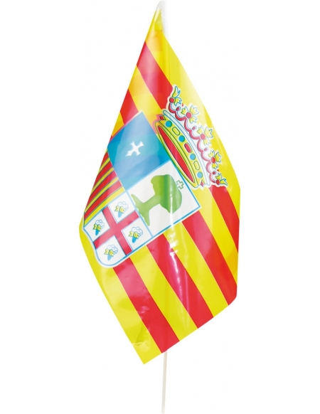 Bandera con Palo Aragon 20x30cm para Fiestas y Cumpleaños