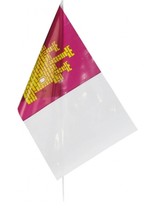 Bandera con Palo Castilla La Mancha 20x30cm para Fiestas y Cumpleaños