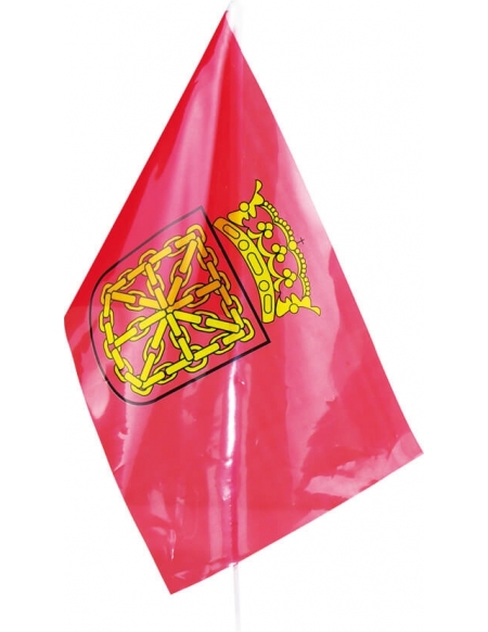 Bandera con Palo Navarra 20x30cm para Fiestas y Cumpleaños