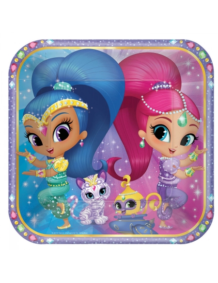 Platos Shimmer and Shine de 23cm para Cumpleaños y Decoraciones