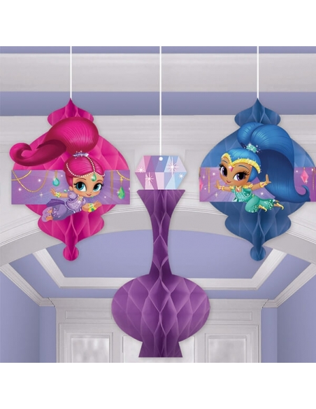 Colgantes Nido Abeja Shimmer and Shine para Cumpleaños y Decoraciones