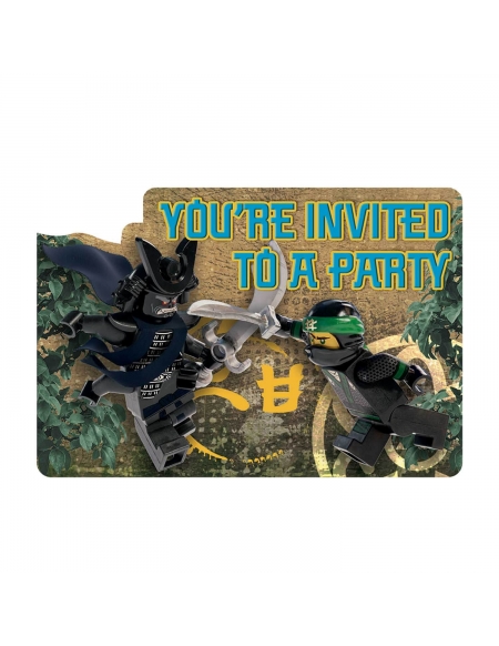 Invitaciones Ninjago para Fiestas Cumpleaños y Decoraciones