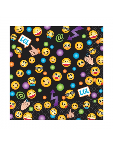 Servilletas Emoticonos de 25x25cm para Cumpleaños y Decoraciones