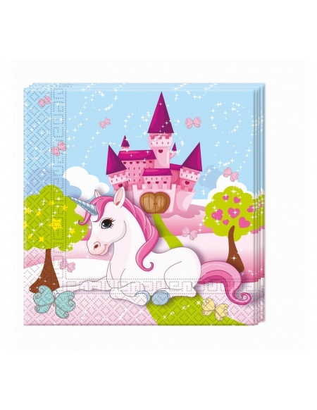 Servilletas Unicornio de 33x33cm para Fiestas y Decoraciones