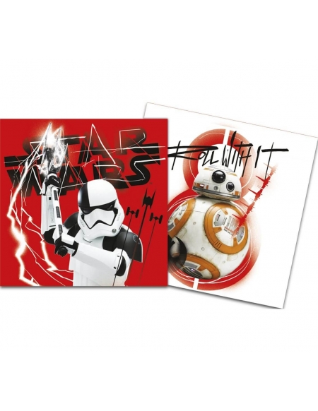 Servilletas Star Wars The Last Jedi de 33x33cm para Fiestas