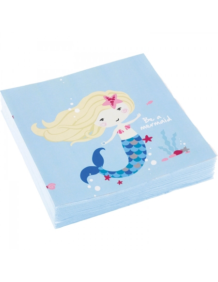 Servilletas Be a Mermaid 33x33cm 20 UDS