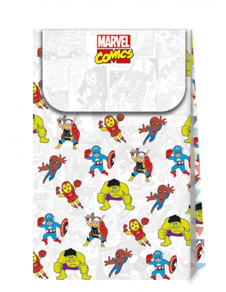 Bolsa Papel Marvels Pop Comic 6 UDS