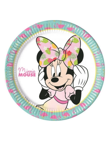 Platos Minnie Tropical 23cm 8 UDS