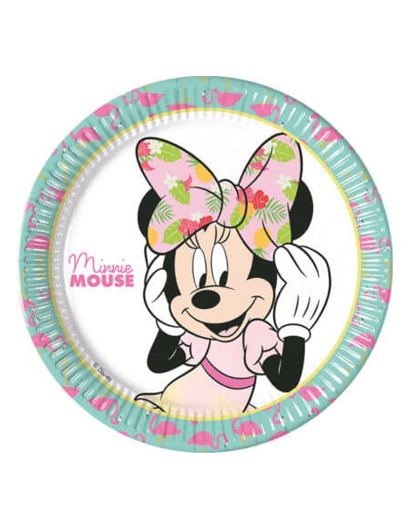 Platos Minnie Tropical 23cm 8 UDS