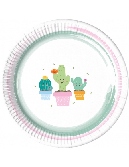 Platos Cactus 23cm 8 UDS
