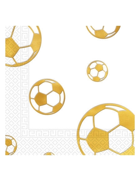 Servilletas Futbol Gold 33x33cm 15 UDS