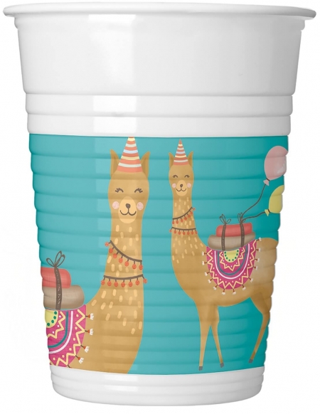 Vasos Llama 200ml 8 UDS