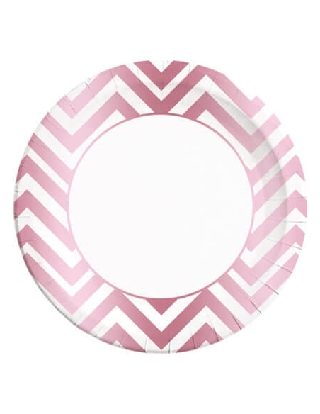 Platos Rose Gold Chevron 23cm 8 UDS