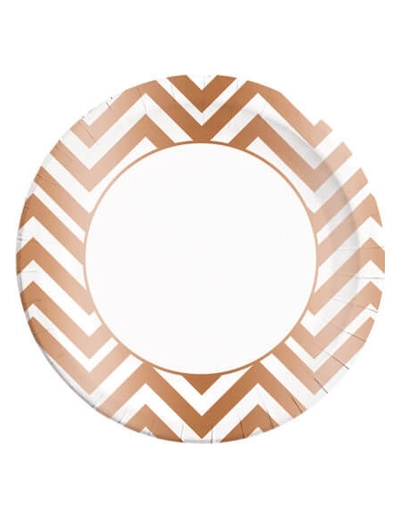 Platos Copper Chevron 23cm 8 UDS