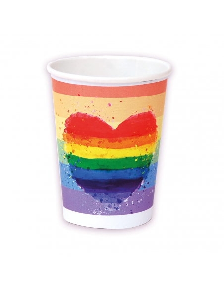 Vasos Arcoiris de 220ml 8 UDS