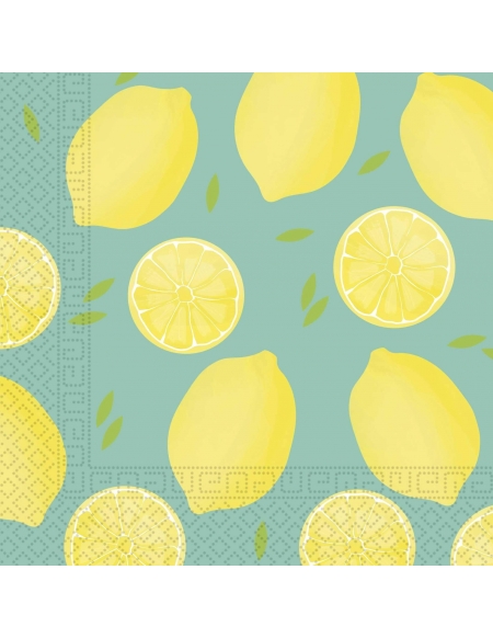 Servilletas Lemons de 33x33cm 20 UDS