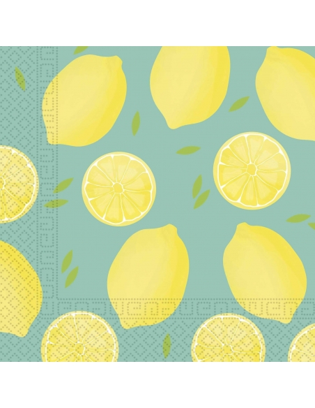 Servilletas Lemons de 33x33cm 20 UDS