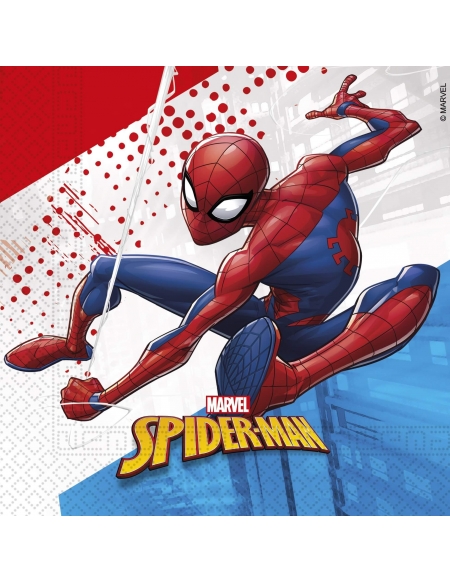 Servilletas Spiderman Super Hero de 33x33cm 20 UDS