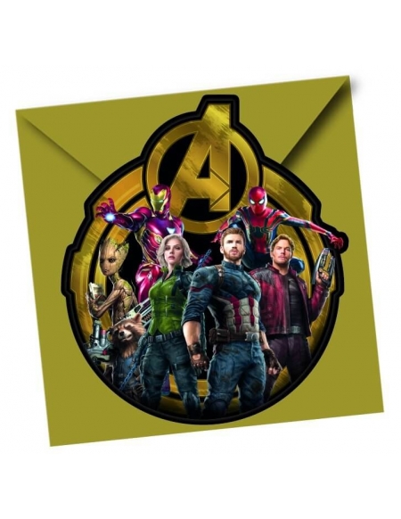 Invitaciones Avengers Infinity War 6 UDS