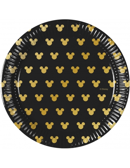 Platos Mickey Gold de 20cm 8 UDS