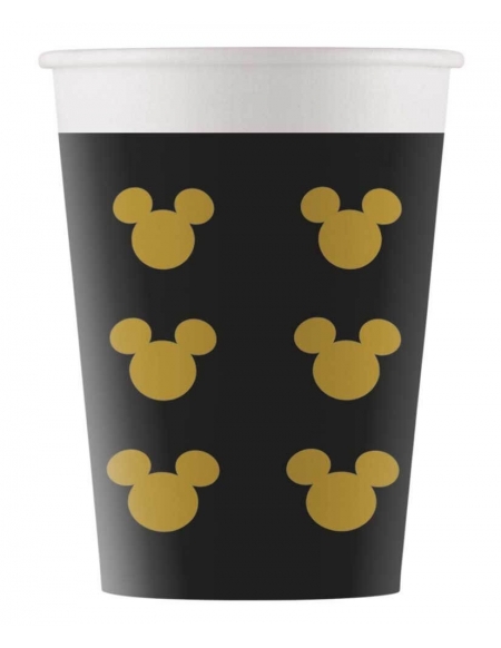 Vasos Mickey Gold de 200ml 8 UDS