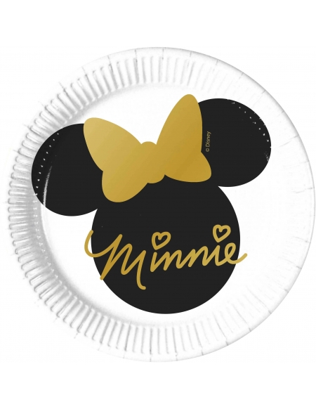 Platos Minnie Gold de 20cm 8 UDS